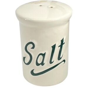 Vintage Himark Ceramic Salt Shaker Green Letters 4 Inch Replacement